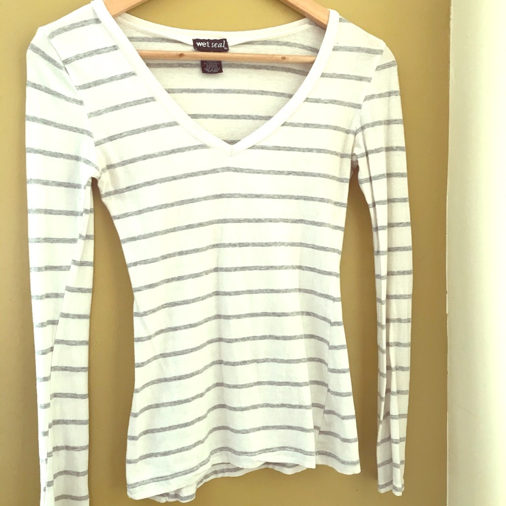 Wet Seal long sleeve striped shirt size s